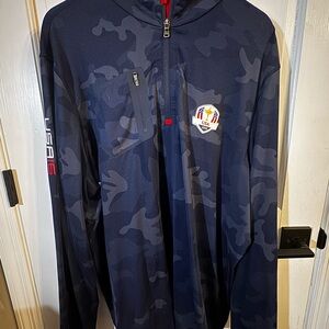 RLX Ralph Lauren Ryder Cup USA 2016 Men's Navy Camo Quarter-Zip Pullover